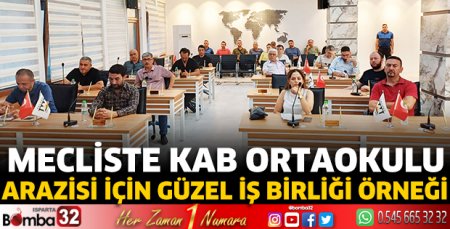 Mecliste KAB Ortaokulu arazisi için güzel iş birliği örneği