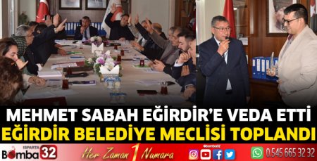Mehmet Sabah Eğirdir’e veda etti