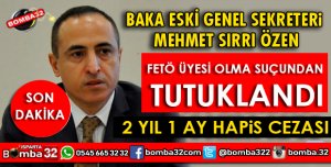 MEHMET SIRRI ÖZEN TUTUKLANDI