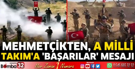 Mehmetçikten, A Milli Takım'a 'Başarılar' mesajı