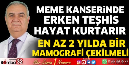 Meme kanserinde erken teşhis hayat kurtarır
