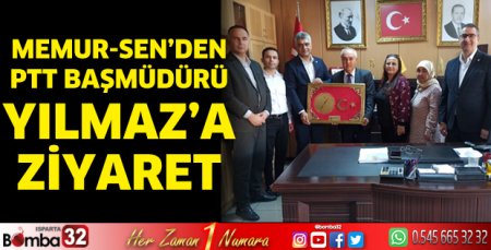 Memur-Sen’den PTT Başmüdürü Yılmaz’a ziyaret
