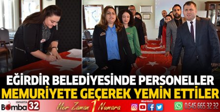 Memuriyete geçerek yemin ettiler