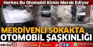 MERDİVENLİ SOKAKTA OTOMOBİL ŞAŞKINLIĞI