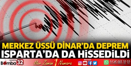Merkez üssü Dinar'da deprem