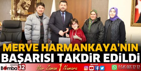 Merve Harmankaya'nın başarısı takdir edildi