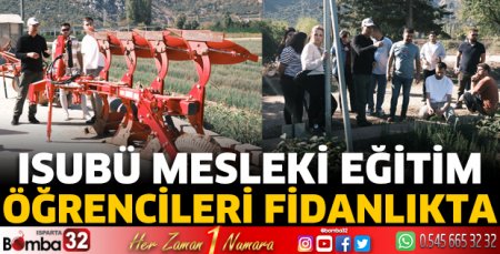 Mesleki eğitim öğrencileri fidanlıkta 