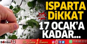 Meteoroloji'den Isparta'ya 'don' uyarısı