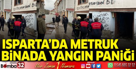Metruk binada yangın paniği