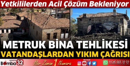 Metruk binalar tehlike saçıyor