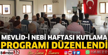 Mevlid-İ Nebi Haftası kutlama programı düzenlendi