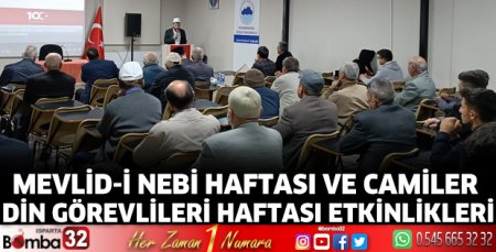 Mevlid-İ Nebi Haftası ve Camiler, Din Görevlileri Haftası Etkinlikleri