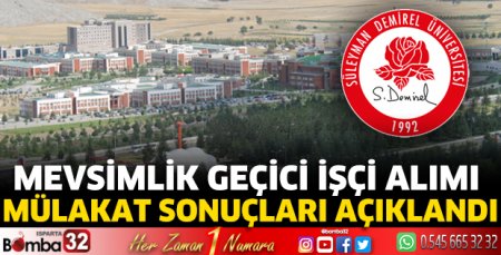 Mevsimlik geçici işçi alımı mülakat sonuçları açıklandı  