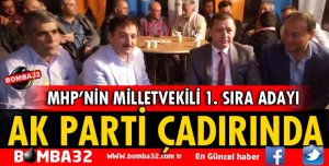 MHP ADAYI, AK PARTİ ÇADIRINDA ÇAY SOHBETİNE KATILDI
