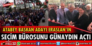MHP ADAYI AZİZ ERASLAN'IN SEÇİM BÜROSU AÇILDI