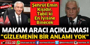MHP İL BAŞKANI BAYRAM'DAN MAKAM ARACI AÇIKLAMASI