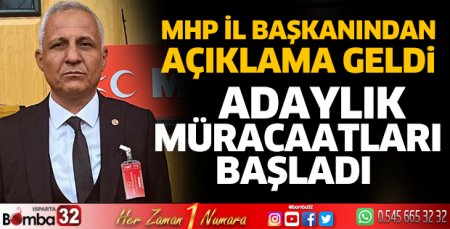 MHP İl Başkanı Topçu'dan aday başvuruları açıklaması