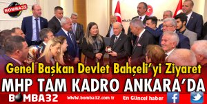 MHP TAM KADRO GENEL BAŞKAN BAHÇELİ'Yİ ZİYARET ETTİ