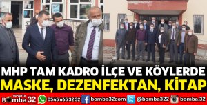 MHP TAM KADRO OKULLARA MASKE VE DEZENFEKTAN DAĞITIYOR