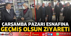 MHP’DEN ÇARŞAMBA PAZARI ESNAFINA GEÇMİŞ OLSUN ZİYARETİ