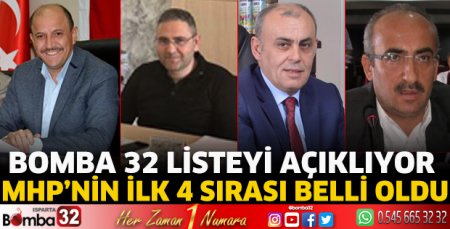 MHP’nin ilk 4 sırası belli oldu