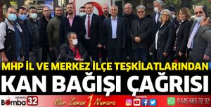 MHP'den kan bağışı çağrısı
