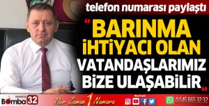MHP'li Başkan Sönmez: Barınma ihtiyacı olan vatandaşlarımız bize ulaşabilir