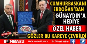 MHPLİ BELEDİYE BAŞKANI CUMHURBAŞKANININ ELİNDEN HEDİYE ALDI