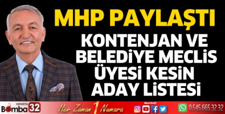 MHP'nin Belediye Meclisi Üyesi kesin aday listesi 
