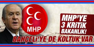 MHP'nin istediği 3 bakanlık Bahçeli'ye de koltuk var