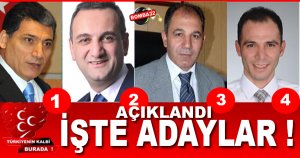 MHP'nin milletvekili adayları açıklandı.