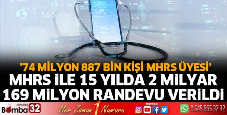 MHRS ile 15 yılda 2 milyar 169 milyon randevu verildi