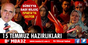 MİLLETVEKİLİ BİLGİÇ ISPARTA'YA GELİYOR