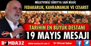MİLLETVEKİLİ BİLGİÇ'TEN 19 MAYIS MESAJI