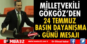 MİLLETVEKİLİ GÖKGÖZ'DEN 24 TEMMUZ BASIN DAYANIŞMA GÜNÜ MESAJI