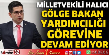 Milletvekili Halıcı Gölge Bakan Yardımcılığı görevine devam ediyor