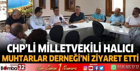 Milletvekili Halıcı, Muhtarlar Derneği'ni ziyaret etti