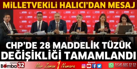 Milletvekili Halıcı’dan tüzük değişikliği mesajı