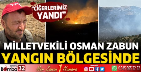 Milletvekili Osman Zabun yangın bölgesinde