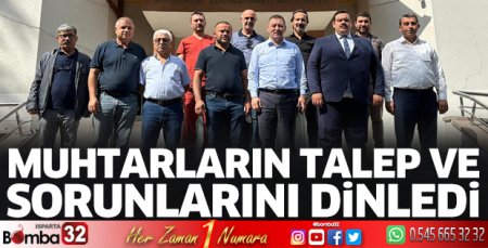 Milletvekili Sönmez Yalvaç'ta muhtarlarla buluştu
