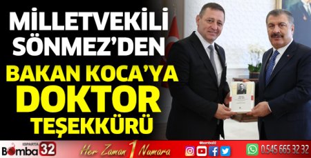 Milletvekili Sönmez’den Bakan Koca’ya teşekkür