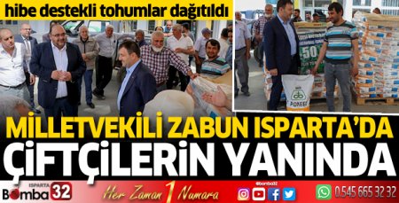 Milletvekili Zabun Isparta'da çiftçilere tohum dağıttı 