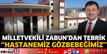 Milletvekili Zabun'dan tebrik ve teşekkür