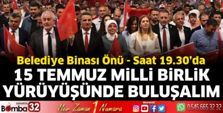 Milli birlik yürüyüşünde buluşalım
