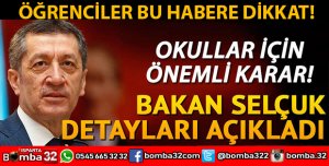MİLLİ EĞİTİM BAKANINDAN SON DAKİKA AÇIKLAMASI ÖĞRENCİLER BU HABERE DİKKAT!