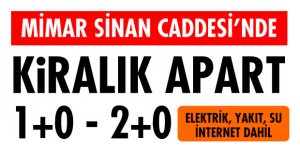 MİMAR SİNAN CADDESİ'NDE KİRALIK APART