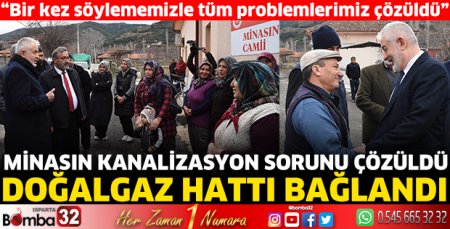 Minasın Küme Evlerin kanalizasyon sorunu çözüldü