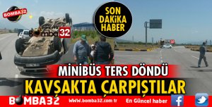 MİNİBÜS İLE OTOMOBİL ÇARPIŞTI