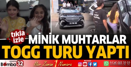 Minik muhtarlar TOGG turu yaptı