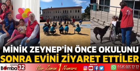 Minik Zeynep'i ziyaret ettiler